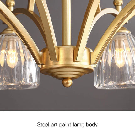 Lustre rétro en verre pour une ambiance élégante et lumineuse — LZ4G7XQ