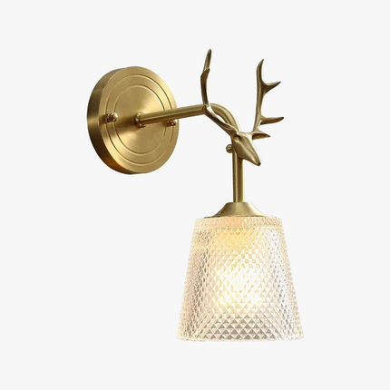 Lustre rétro en verre à multiples têtes finition cuivre — LZ4X9P2