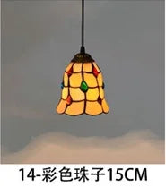 Lustre en verre style Tiffany rétro pour intérieur méditerranéen — LZ4X9P