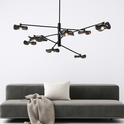 Suspension lustre en verre avec hauteur réglable en métal — LZ4P9XJ