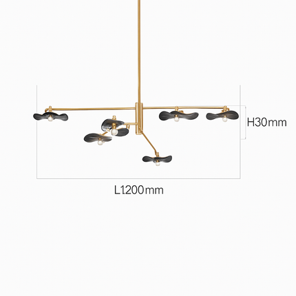 Suspension lustre en verre avec hauteur réglable en métal — LZ4P9XJ