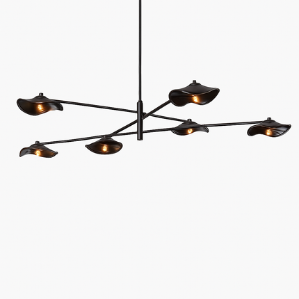 Suspension lustre en verre avec hauteur réglable en métal — LZ4P9XJ