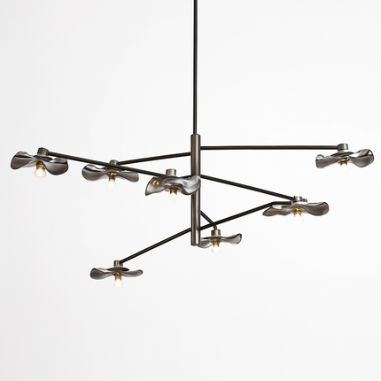 Suspension lustre en verre avec hauteur réglable en métal — LZ4P9XJ