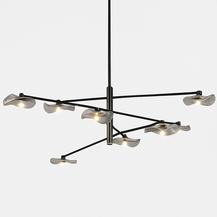 Suspension lustre en verre avec hauteur réglable en métal — LZ4P9XJ