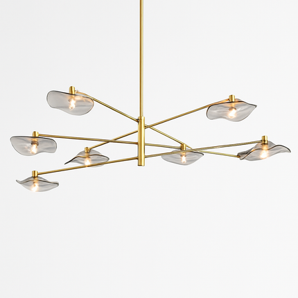 Suspension lustre en verre avec hauteur réglable en métal — LZ4P9XJ