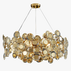 Etagère en cristal-D60cm / Lumière chaude sans télécommande