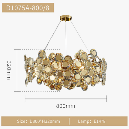 Lustre en verre design tournesol pour intérieur moderne — LZ4X9P2