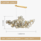 Style verre-L120cm / Lumière chaude sans télécommande