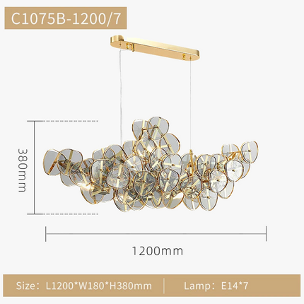 Lustre en verre design tournesol pour intérieur moderne — LZ4X9P2
