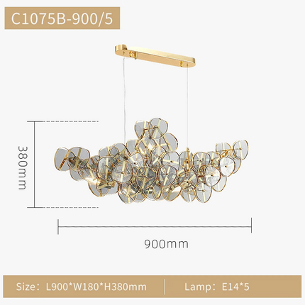 Lustre en verre design tournesol pour intérieur moderne — LZ4X9P2
