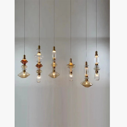 Lustre vitrail personnalisé pour décoration intérieure lumineuse — LZ4X9P2