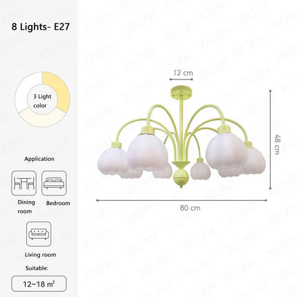 Lustre européen en verre citrouille avec éclairage LED intérieur — LZ4X9QJ