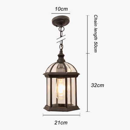 Lustre extérieur rétro pour jardin et espaces extérieurs — LZ4X9T2