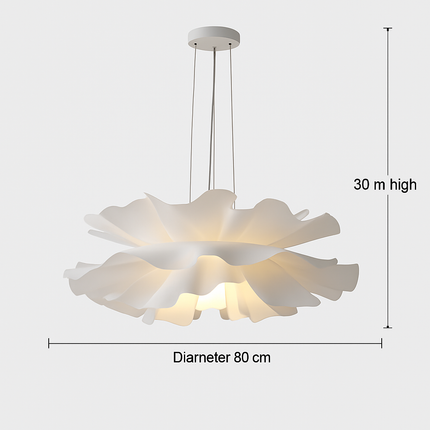 Lustre suspension nordique à fleurs blanches pour salon et chambre — LZ7D9X