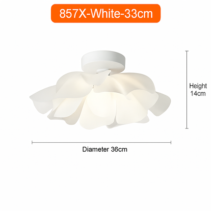 Lustre suspension nordique à fleurs blanches pour salon et chambre — LZ7D9X