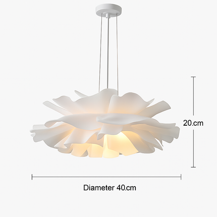 Lustre suspension nordique à fleurs blanches pour salon et chambre — LZ7D9X