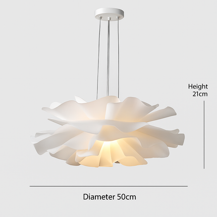 Lustre suspension nordique à fleurs blanches pour salon et chambre — LZ7D9X