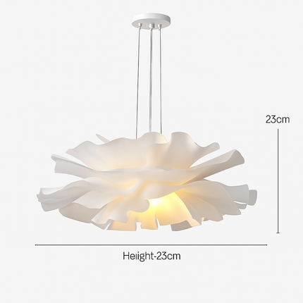 Lustre suspension nordique à fleurs blanches pour salon et chambre — LZ7D9X