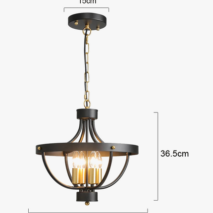Lustre suspendu rustique au design géométrique moderne — LZ4X9J