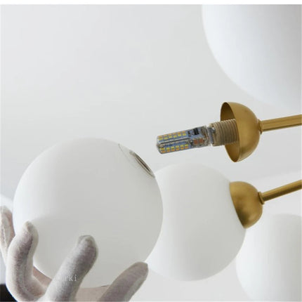 Lustre en verre design haricot magique pour éclairage romantique — LZ4F7X9
