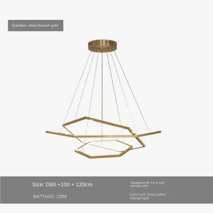 Suspension lustre hexagonal LED moderne et luxueux — LZ4X9P2