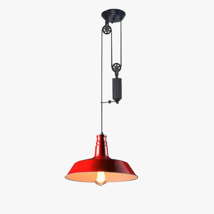 Lustre suspension industriel à poulie style loft rétro nordique — LZ4X9P2