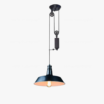 Lustre suspension industriel à poulie style loft rétro nordique — LZ4X9P2