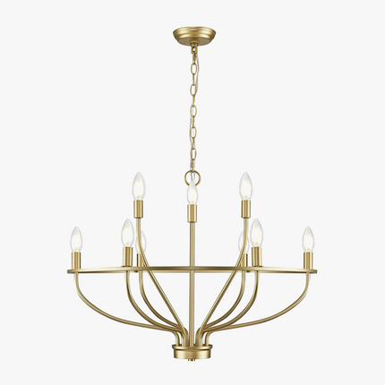 Lustre suspension industriel en fer avec branches circulaires — LZ4X9P