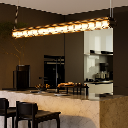 Lustre suspension industriel en métal avec éclairage LED intégré — LZ4X9P