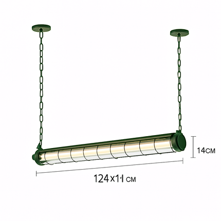 Lustre suspension industriel en métal avec éclairage LED intégré — LZ4X9P