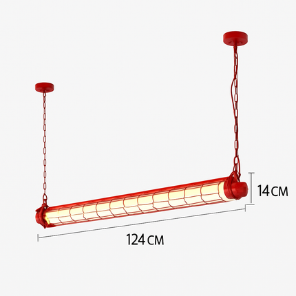 Lustre suspension industriel en métal avec éclairage LED intégré — LZ4X9P