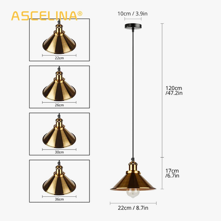 Lustre suspension industriel rétro à trois têtes pour intérieur — LZ4X9P