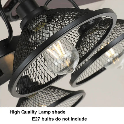Lustre industriel rustique à 3 lumières avec télécommande — LZ4D9QJ2