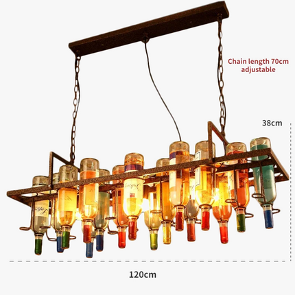 Lustre suspension industriel vintage style nordique pour bouteille de vin — LZ4X9J