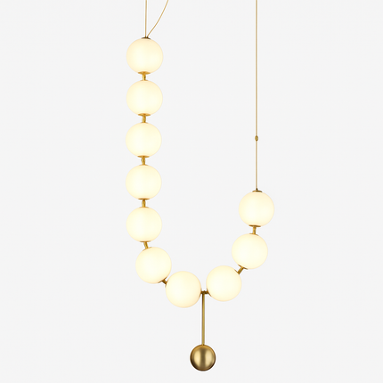 Lustre italien à 10 boules de verre LED design — LZ4X9Q2