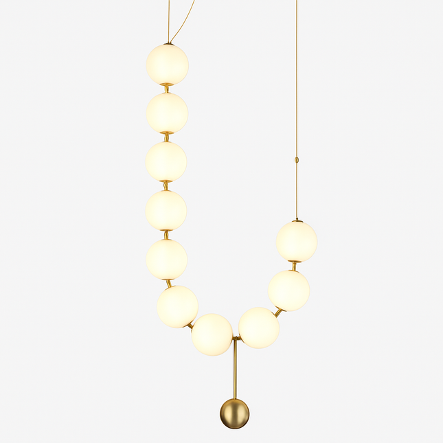 Lustre italien à 10 boules de verre LED design — LZ4X9Q2