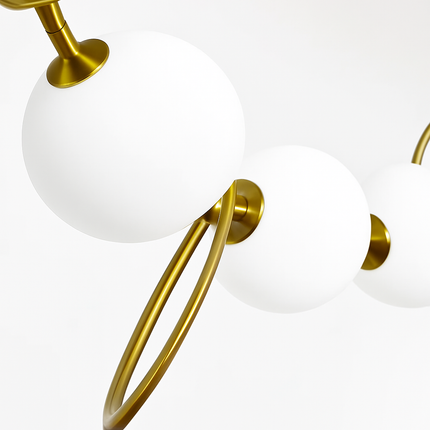 Lustre italien à 10 boules de verre LED design — LZ4X9Q2