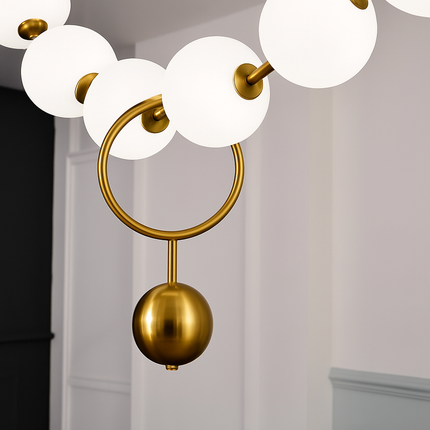 Lustre italien à 10 boules de verre LED design — LZ4X9Q2