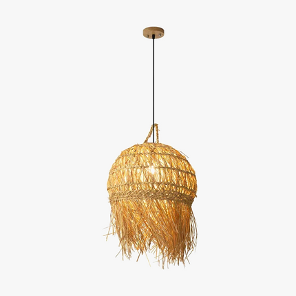 Lustre suspension en bambou tissé pour ambiance zen — LZ4X9QJ2