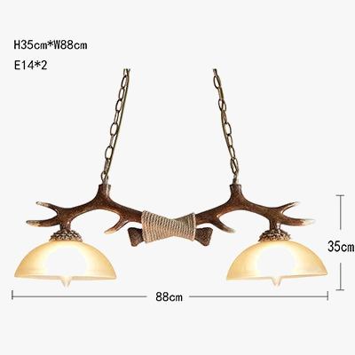 Lustre LED antique en résine style nordique pour restaurant et bar — LZ4Q7X9