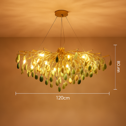 Lustre LED Art déco en agate colorée pour éclairage élégant — LZ4X9P2