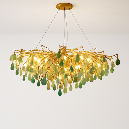 Lustre LED Art déco en agate colorée pour éclairage élégant — LZ4X9P2