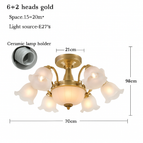 8 lampes - Doré
