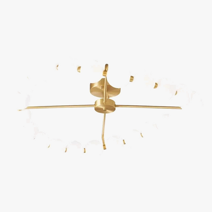 Lustre LED avec anneau en cuivre et globe acrylique — LZ4X9T2