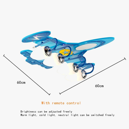 Lustre LED avion pour enfants avec protection des yeux — LZ4X9T2