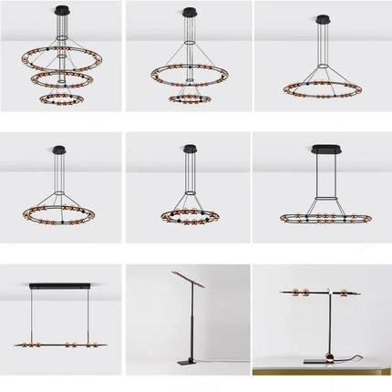 Lustre LED circulaire au design nordique pour intérieur moderne — LZ4X9P2