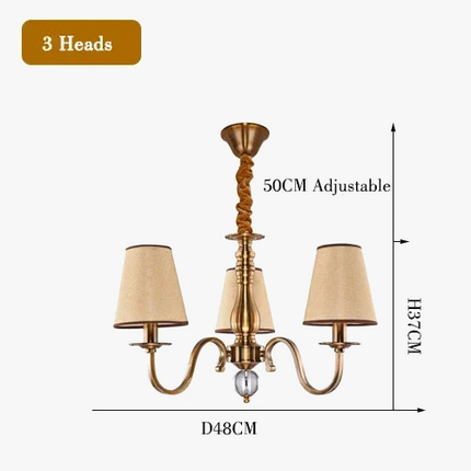 Lustre LED classique américain pour décoration rustique élégante — LZ3F9T1