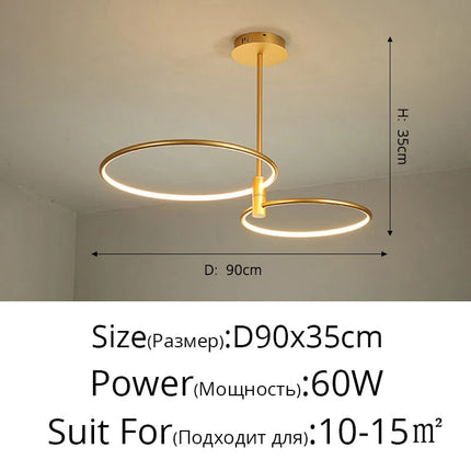 Lustre LED moderne et créatif pour éclairage intérieur de luxe — LZ4X9P