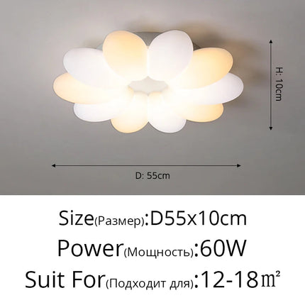 Plafonnier LED ovale créatif pour éclairage intérieur quotidien — LZ4X9M