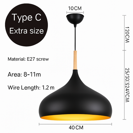 Lustre LED suspension style industriel rétro pour restaurant — LZ4X9P2